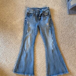KanCan Distressed Blue Flare Jeans